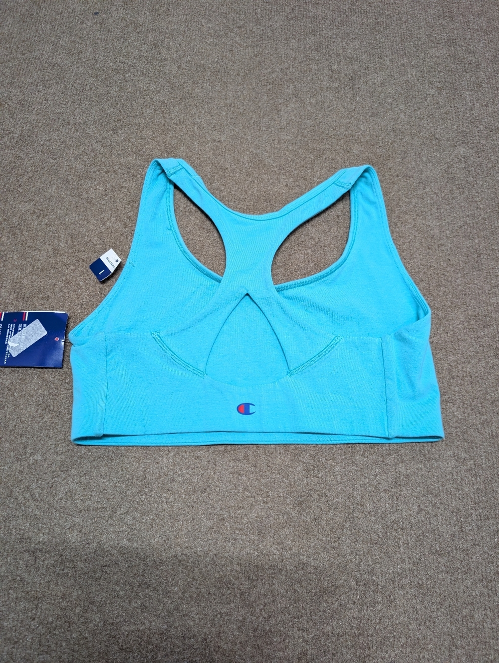 New CHAMPION The Authentic Racerback Sports Bra Multicolor Logo (Large) - Picture 5 of 11